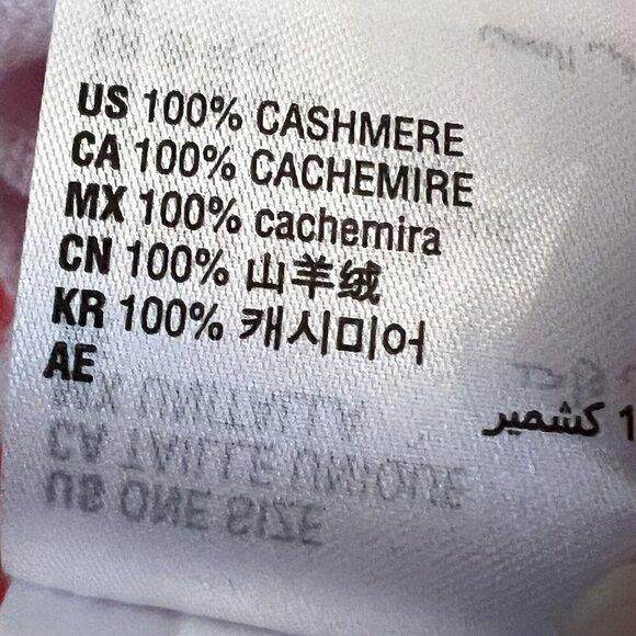 Charter Club 100% Cashmere Oversized Scarf Wrap Shawl Serape Combo Pink Coral - Picture 7 of 8